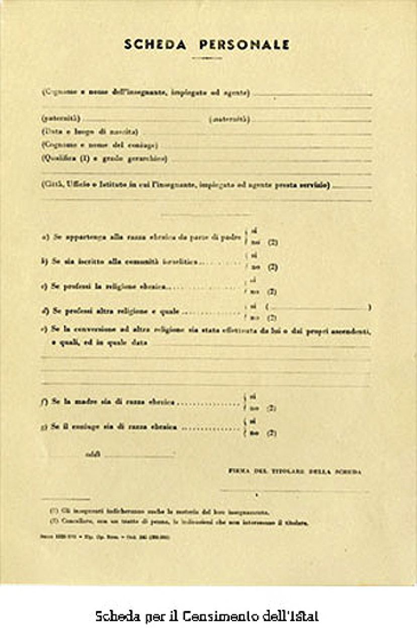 Storie - Il censimento del 1938