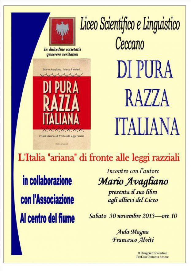 Presentazione del libro “Di pura razza italiana” – Ceccano 30 novembre 2013